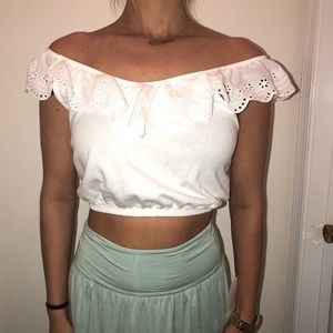 Off the shoulder crop top